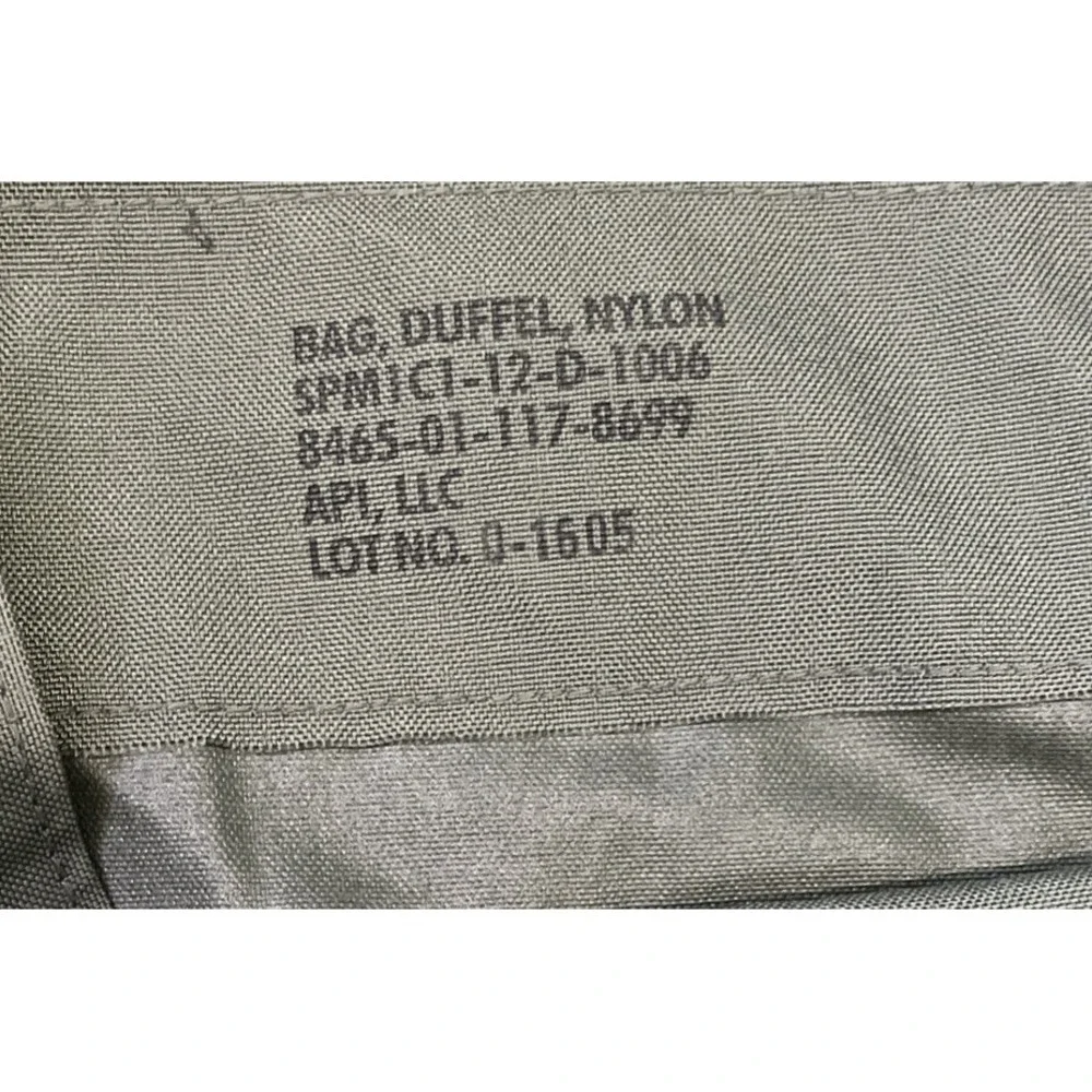 US Military Army‎ Duffle Duffel Bag, OD Green, Nylon, Top Load
